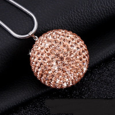 Pendentif voiture avec Diamond Crystal Ball Décoration intérieure de voiture