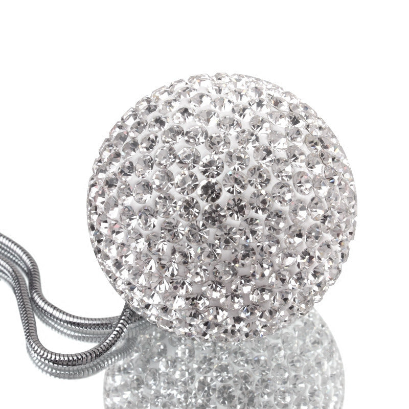 Pendentif voiture avec Diamond Crystal Ball Décoration intérieure de voiture