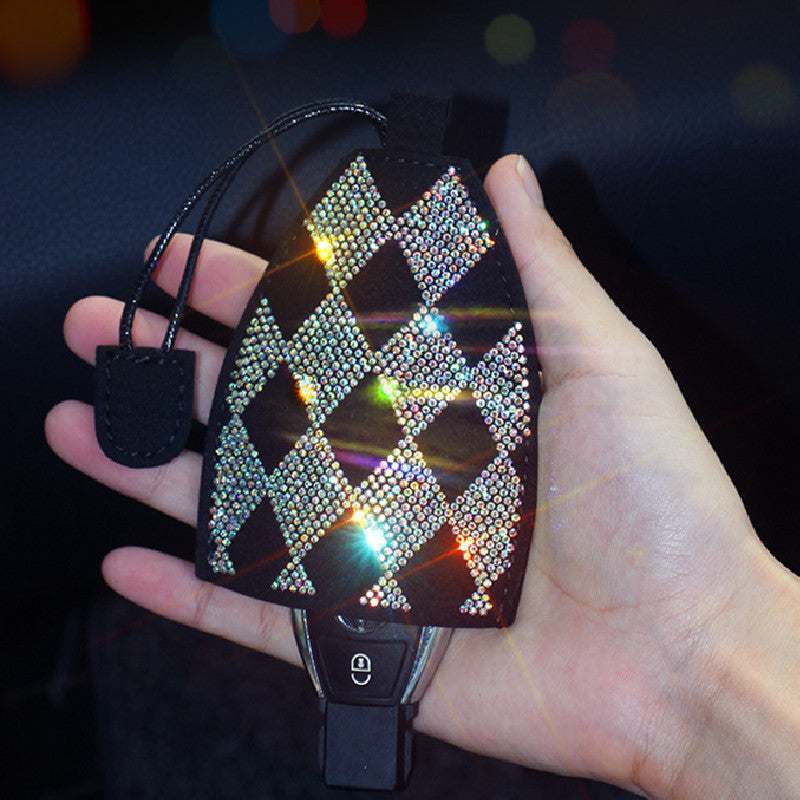Pendentif clé de voiture incrusté de diamant