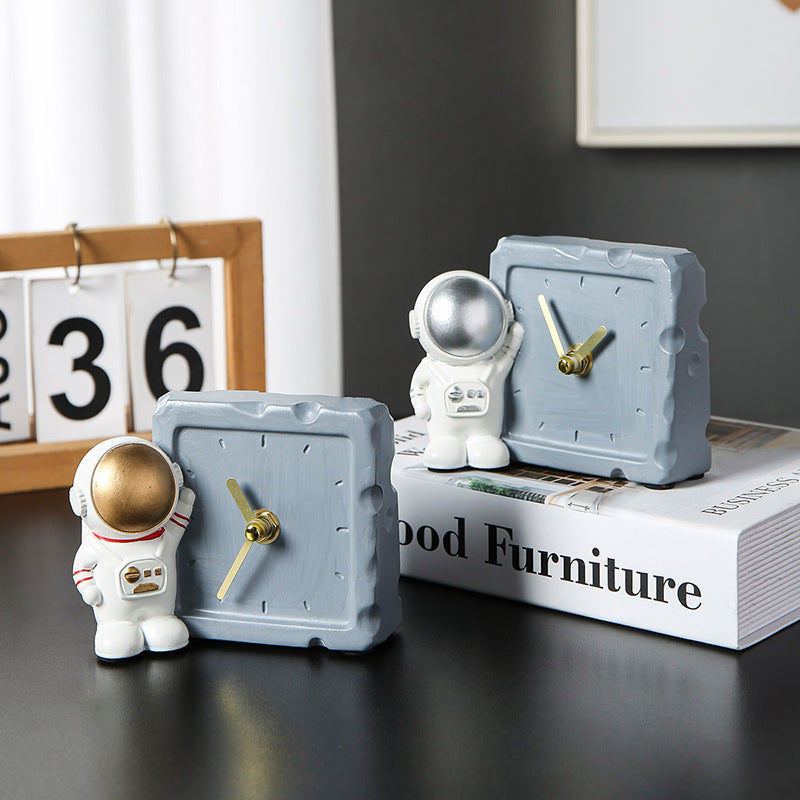 Astronaute créatif chambre pour enfants bibliothèque bureau astronaute horloge Trinket boy's bedroo