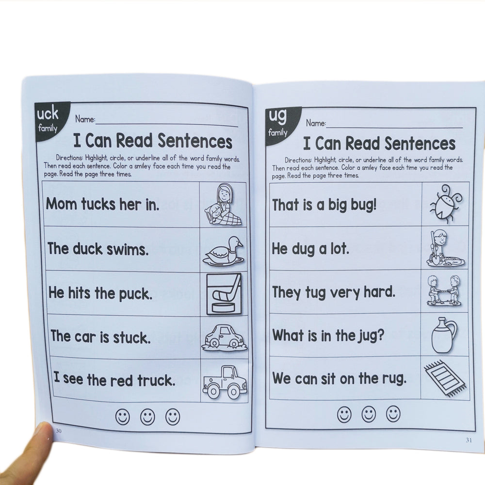 Feuille de travail de lecture de Phonics anglais pour enfants