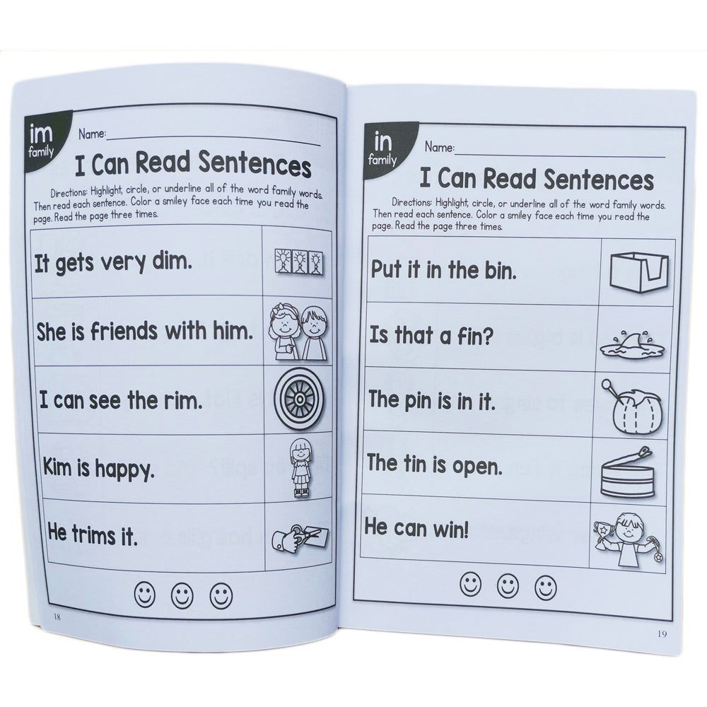 Feuille de travail de lecture de Phonics anglais pour enfants