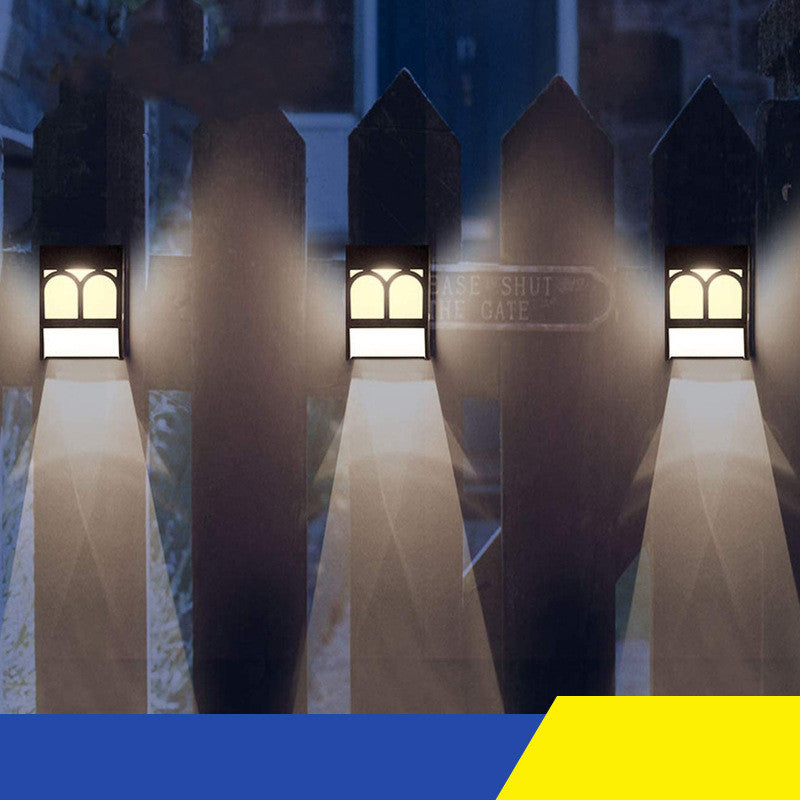 Lampe murale solaire Cour extérieure Accueil Jardin Fence Mur Balcon Jardin Villa Porte Post Crea