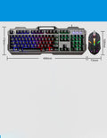 Amis Wolf KT600 Gaming clavier et jeu de souris Manipulateur Feel Bureau ordinateur métal Ga
