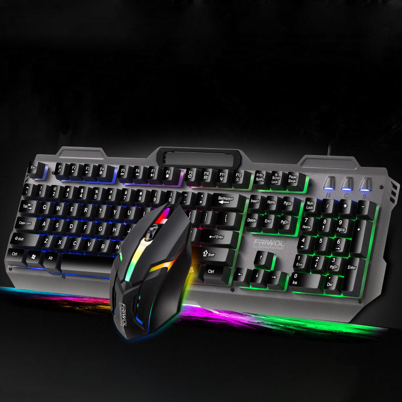 Amis Wolf KT600 Gaming clavier et jeu de souris Manipulateur Feel Bureau ordinateur métal Ga