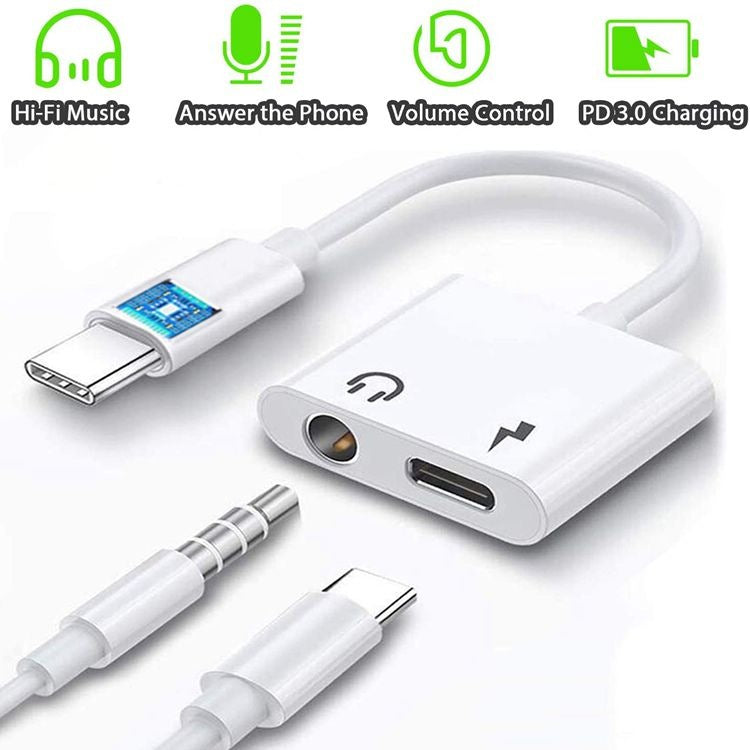 Type C Adaptateur numérique DAC Décodage jusqu'à 3.5mm câble adaptateur