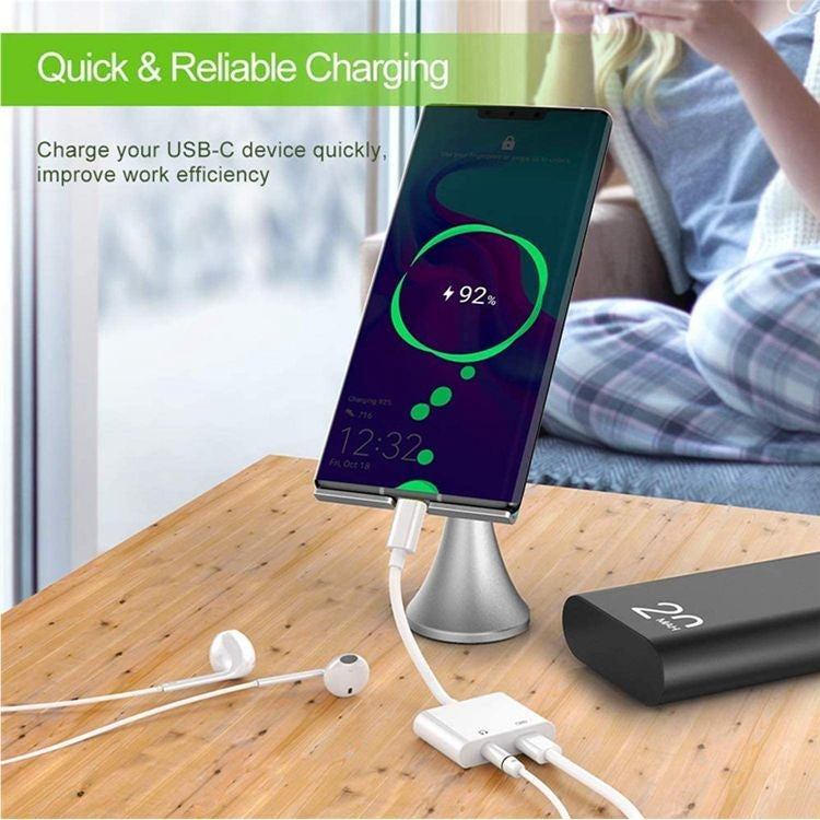 Type C Adaptateur numérique DAC Décodage jusqu'à 3.5mm câble adaptateur