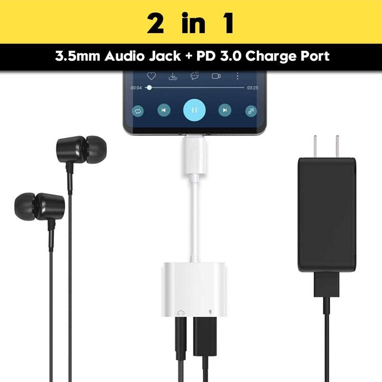 Type C Adaptateur numérique DAC Décodage jusqu'à 3.5mm câble adaptateur