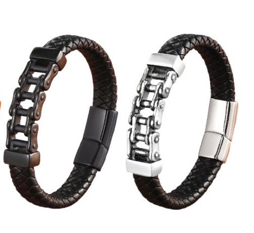 Bracelet tressé cuir