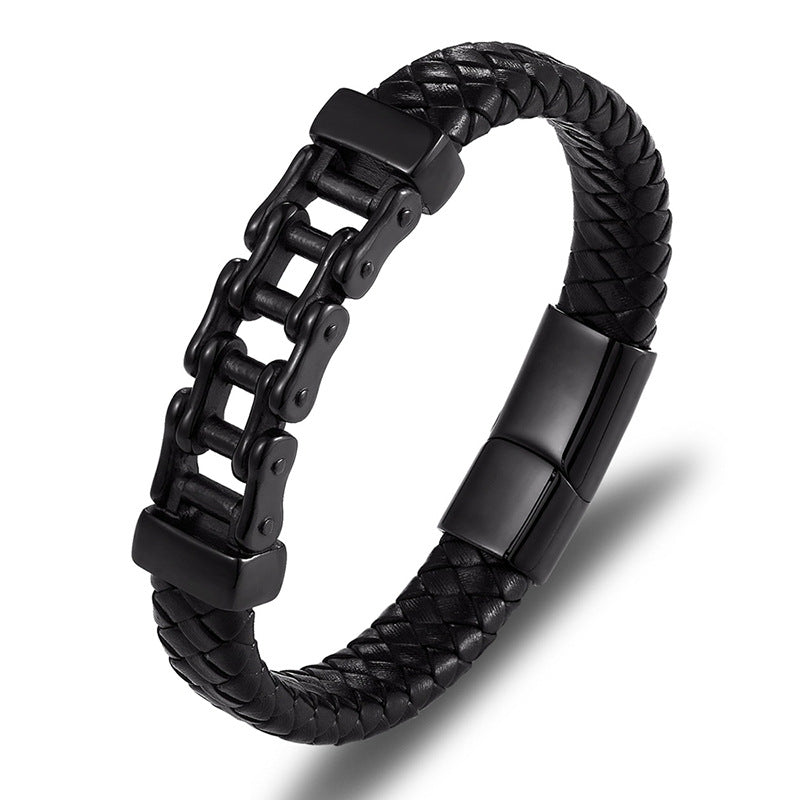 Bracelet tressé cuir