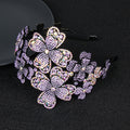 Sweet Diamond Broad-Edge Cristal antidérapant denté Accessoire à cheveux bande large