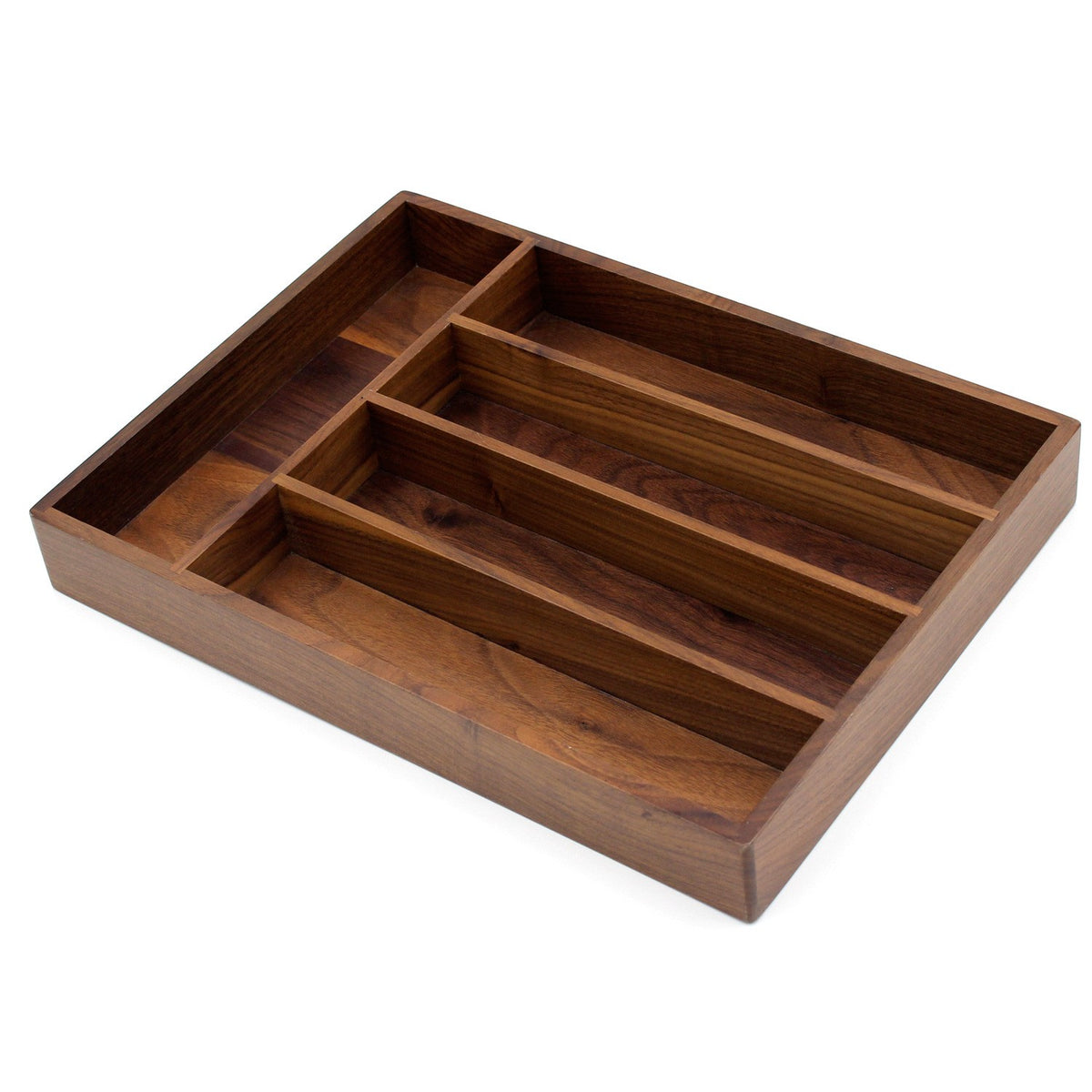 Boîte de stockage des couverts de l'Ouest de la noix noire