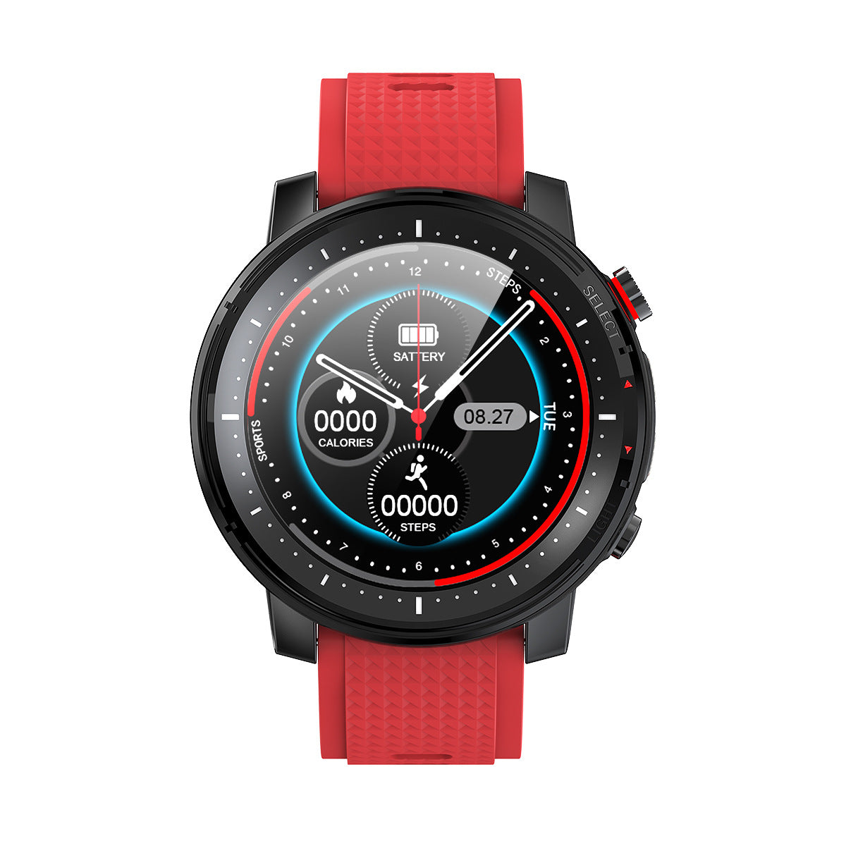 Smart Watch 360 Résolution LED lumière extérieure IP68 cadran personnalisé étanche