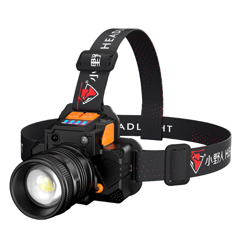 L2 Lumière forte Zoom phare USB charge Induction LED lampe de poche de nuit