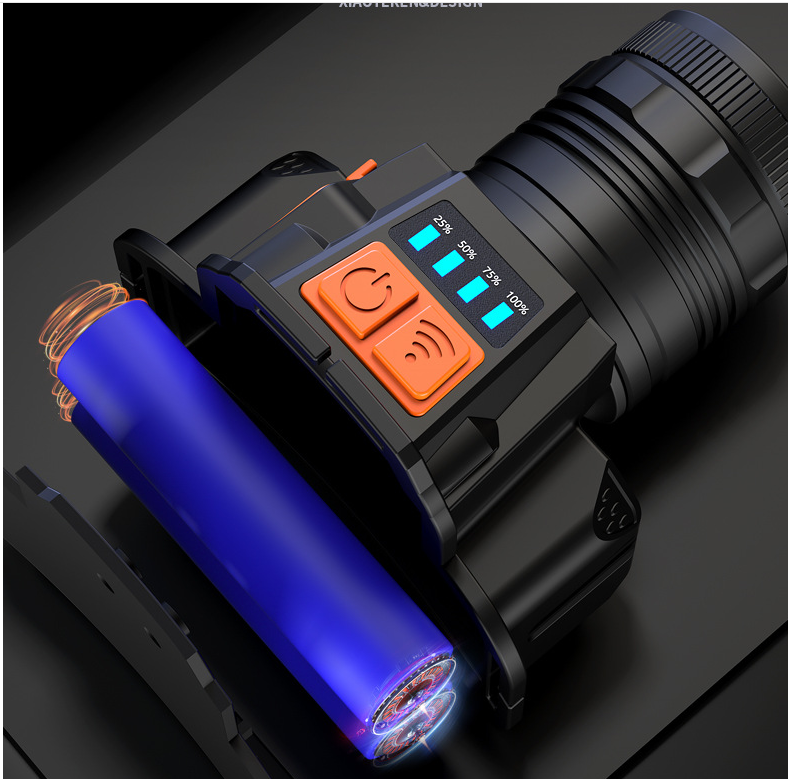 L2 Lumière forte Zoom phare USB charge Induction LED lampe de poche de nuit