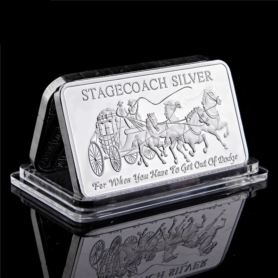 Région du Nord-Ouest Mint Territorial 999 Fine Stagecoach Ounce 999 Silver Divisible Bar