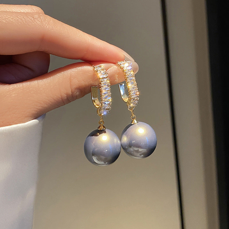 Mode Coréen Oversized White Pearl Drop