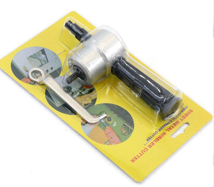 Double tête feuille métal Nibbler Saw Cutter outil de coupe perceuse de puissance Cutter outil
