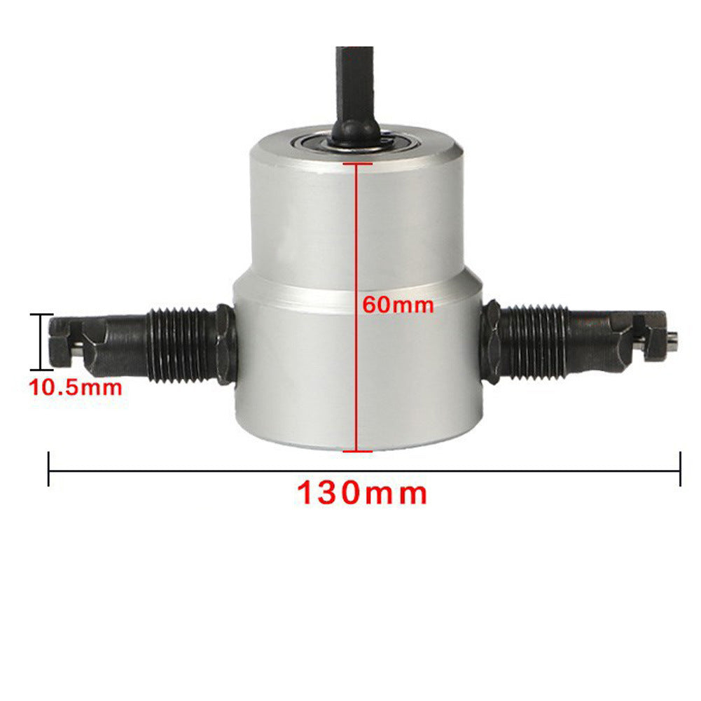 Double tête feuille métal Nibbler Saw Cutter outil de coupe perceuse de puissance Cutter outil