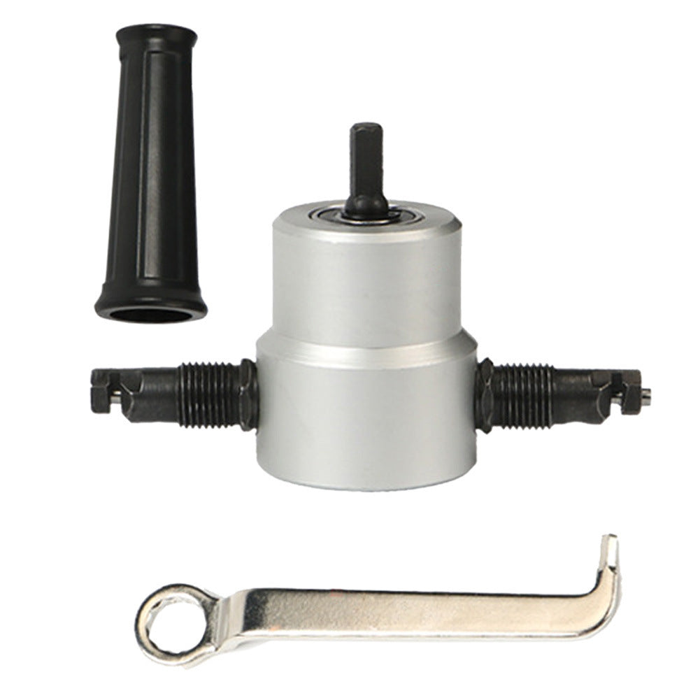 Double tête feuille métal Nibbler Saw Cutter outil de coupe perceuse de puissance Cutter outil