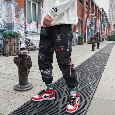 Pantalons taillés pour la campagne d'été Hip-Hop Instagram