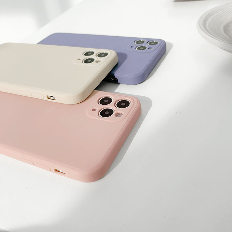 Boîtier de téléphone de couleur solide en silicone simple