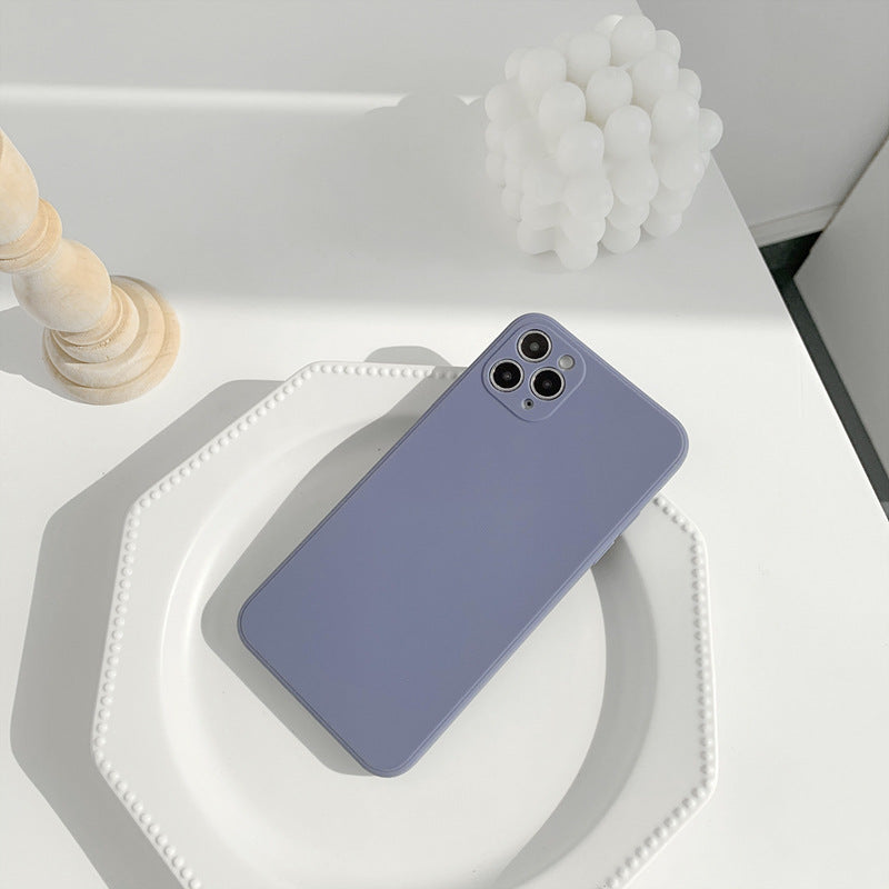 Boîtier de téléphone de couleur solide en silicone simple