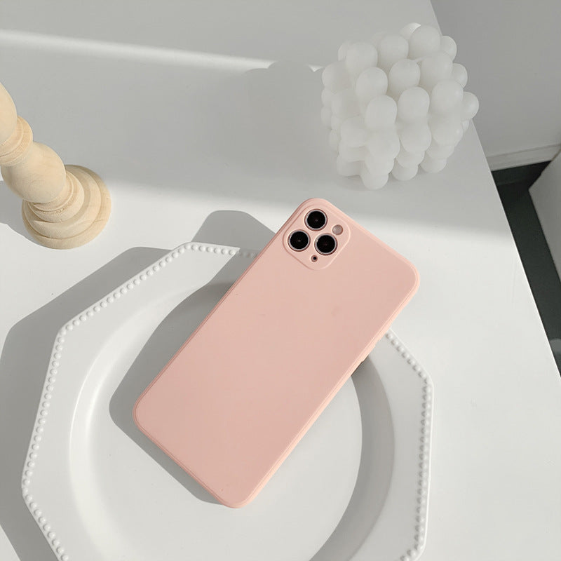Boîtier de téléphone de couleur solide en silicone simple