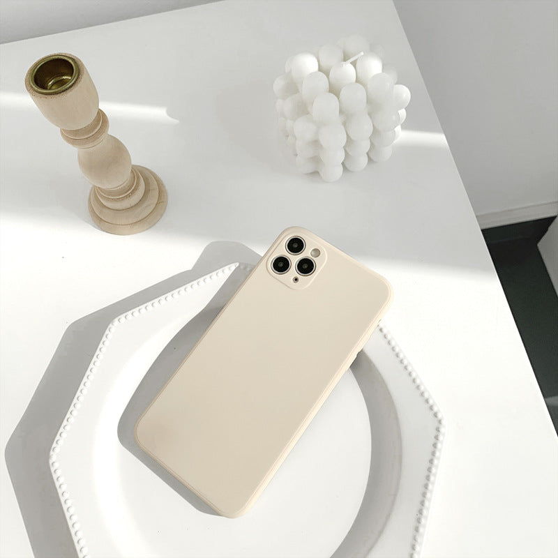 Boîtier de téléphone de couleur solide en silicone simple