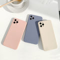 Boîtier de téléphone de couleur solide en silicone simple