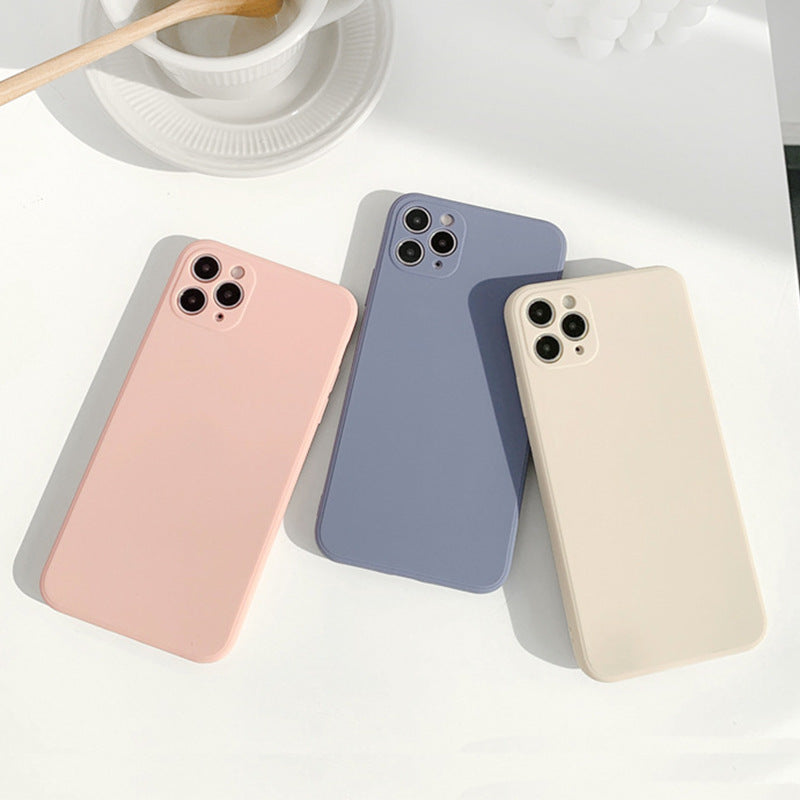 Boîtier de téléphone de couleur solide en silicone simple