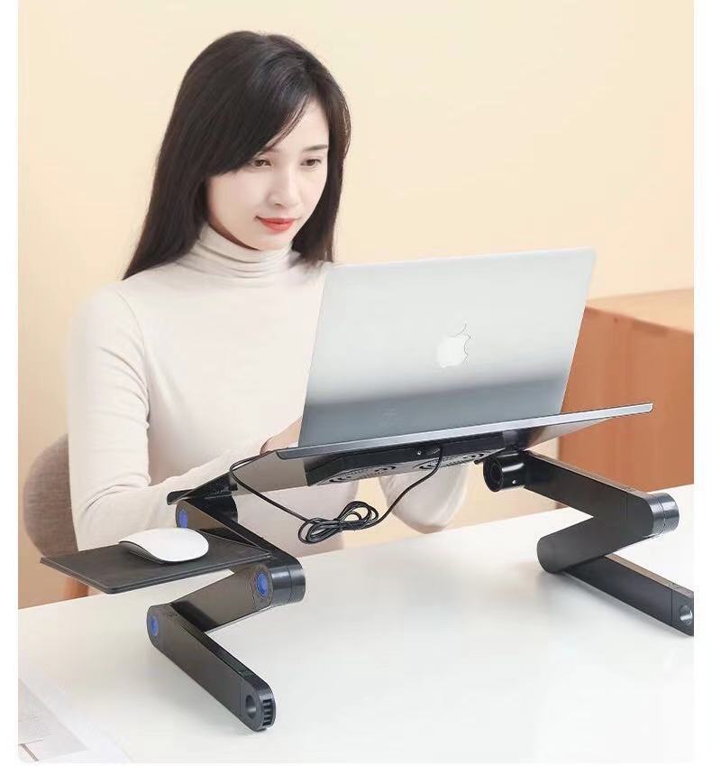 Bureau d'ordinateur pliable Notebook ordinateur stable avec ventilateur double