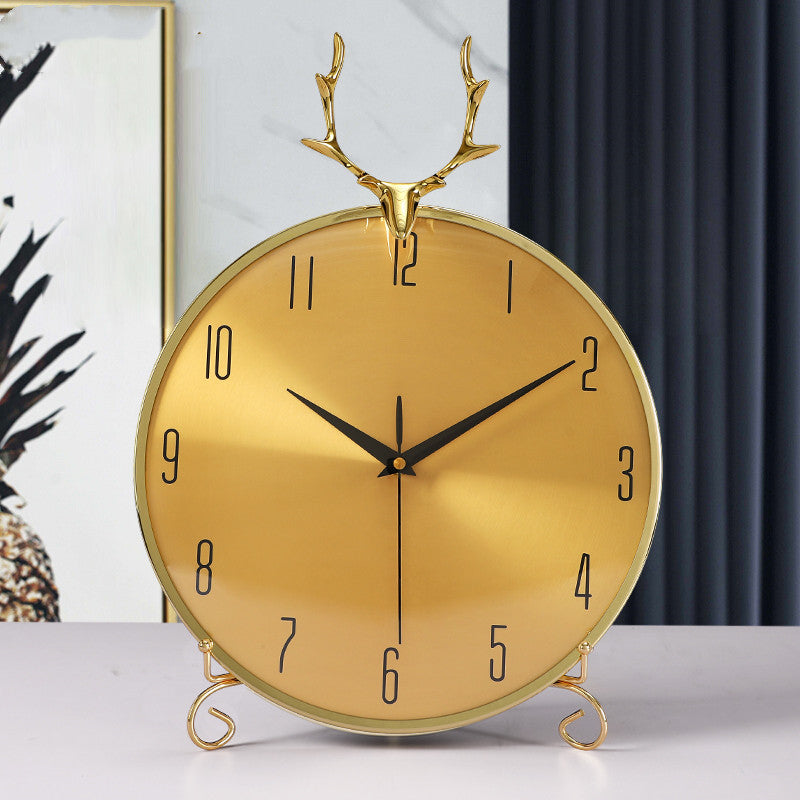 Modern Minimalist Salon Bureau Décoration Ornements Agate Créative Mute Horloge