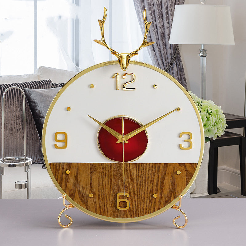 Modern Minimalist Salon Bureau Décoration Ornements Agate Créative Mute Horloge