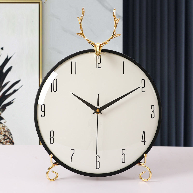 Modern Minimalist Salon Bureau Décoration Ornements Agate Créative Mute Horloge