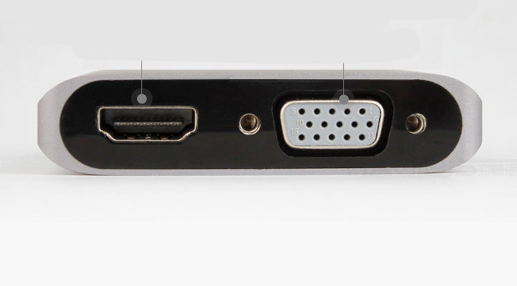 Hagibis USB 3.0 à compatible HDMI Adaptateur VGA 4K HD Multi-Affichage 2in1 USB à HDMI-compat