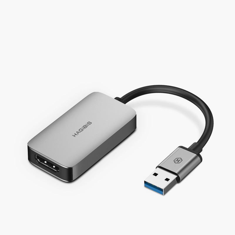 Hagibis USB 3.0 à compatible HDMI Adaptateur VGA 4K HD Multi-Affichage 2in1 USB à HDMI-compat
