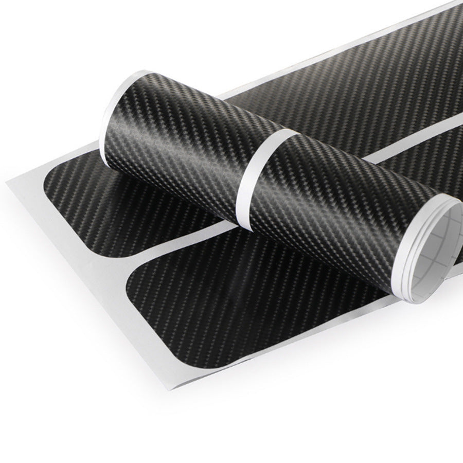 Stickers Seuil Universel Car Fibre de Carbone Stickers Protection de Porte