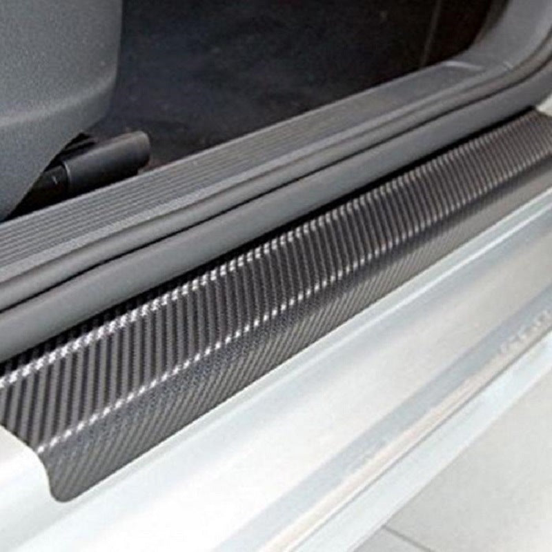 Stickers Seuil Universel Car Fibre de Carbone Stickers Protection de Porte