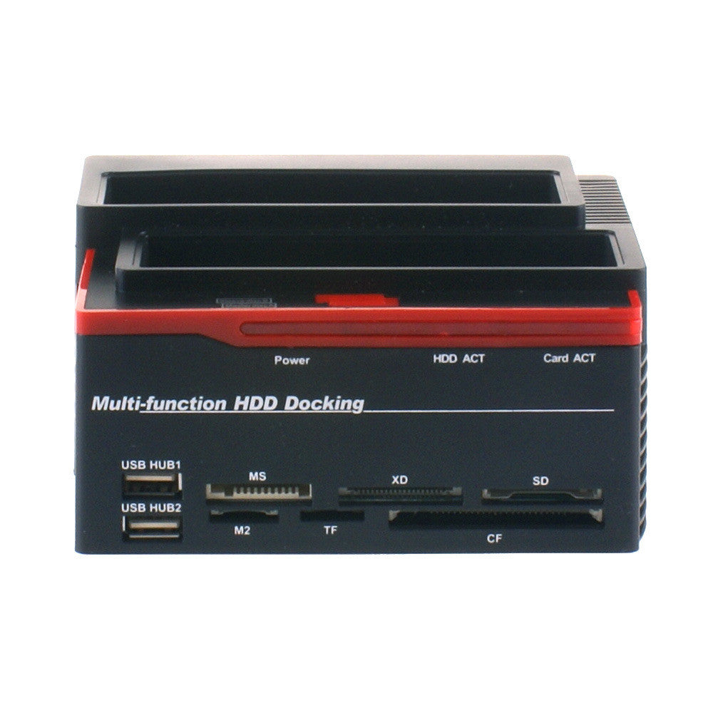 Modèle d'approvisionnement d'usine Base de disque dur fonctionnelle Usb2.0 Sata Ide Interface avec lecteur de carte