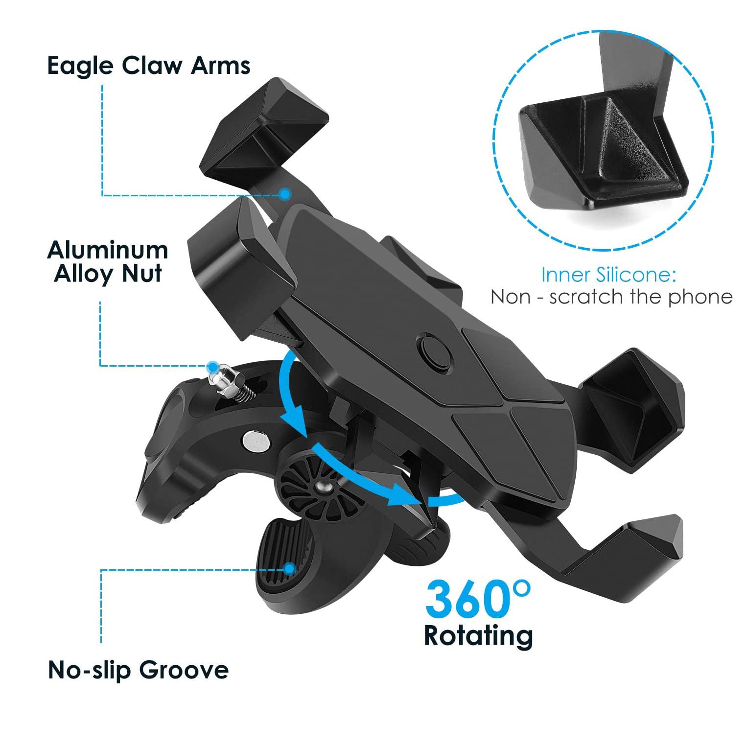 Support anti-falling et anti-Shake Bracket de moto Automatique télescopique quatre-C