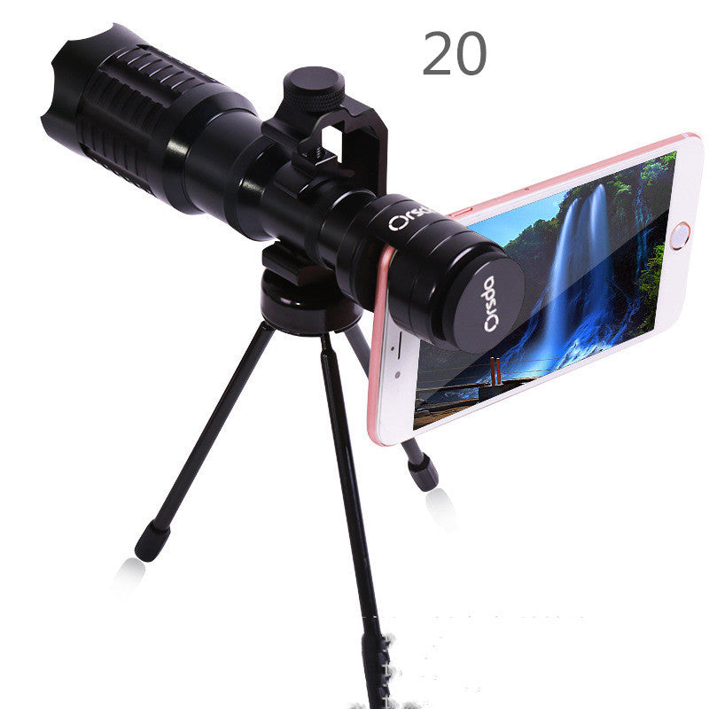 Modèle privé 22 fois Version améliorée Chuck U Clip Black 20 fois Téléscope de téléphone mobile
