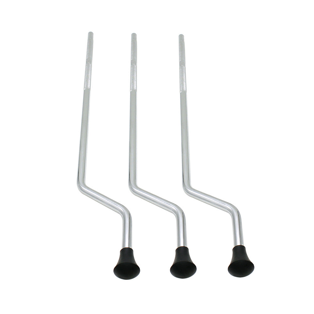 Metal Tom Drum Jambes Anti-Skid Surface Plaquage Pièces de percussion Accs Argent