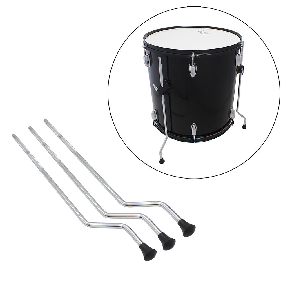 Metal Tom Drum Jambes Anti-Skid Surface Plaquage Pièces de percussion Accs Argent