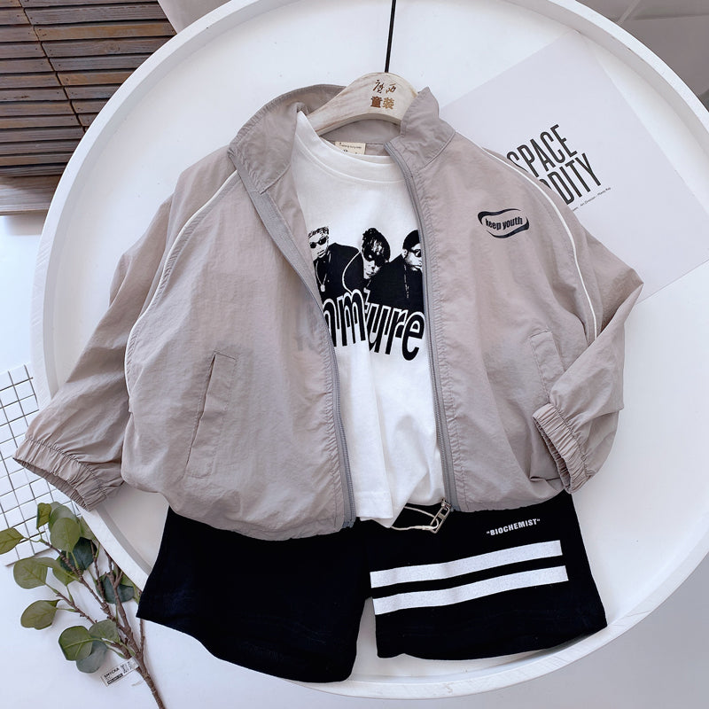 Veste légère de protection contre le soleil à fermeture éclair