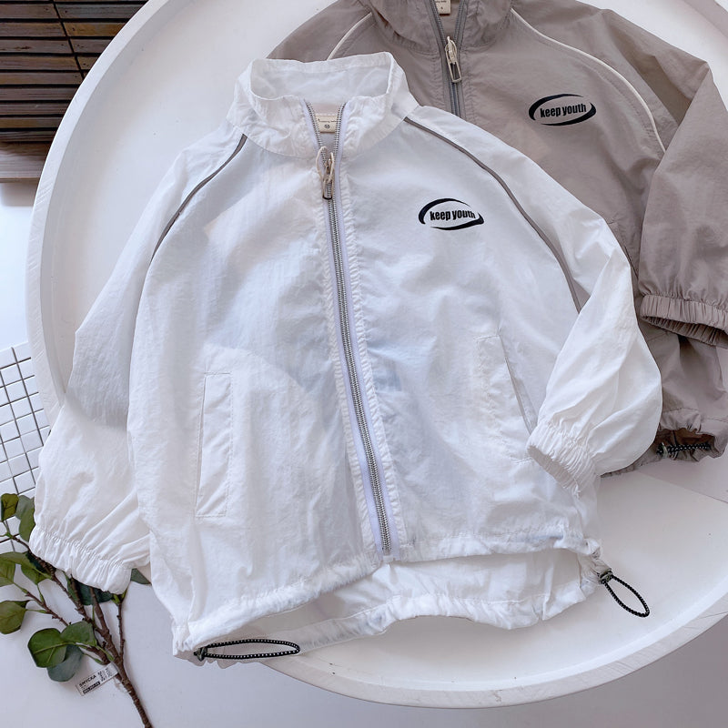 Veste légère de protection contre le soleil à fermeture éclair
