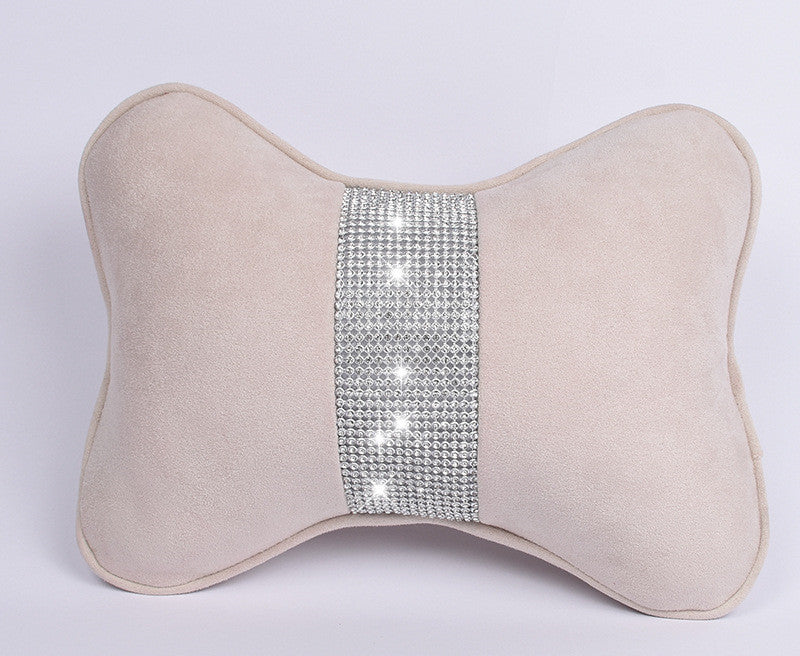 Têtes de voiture ajustées en diamantCoupe d'oreiller Support de voiture intérieur avec repose-tête de forage Wais