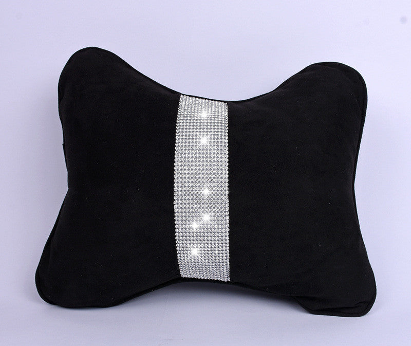 Têtes de voiture ajustées en diamantCoupe d'oreiller Support de voiture intérieur avec repose-tête de forage Wais