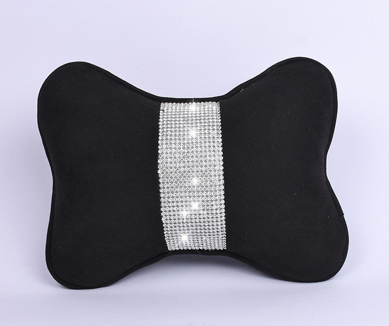 Têtes de voiture ajustées en diamantCoupe d'oreiller Support de voiture intérieur avec repose-tête de forage Wais