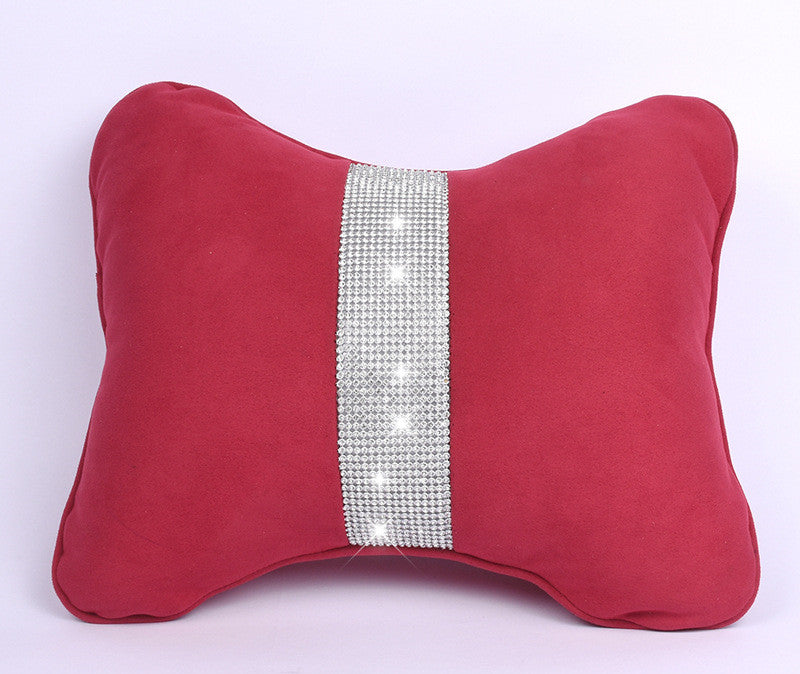 Têtes de voiture ajustées en diamantCoupe d'oreiller Support de voiture intérieur avec repose-tête de forage Wais